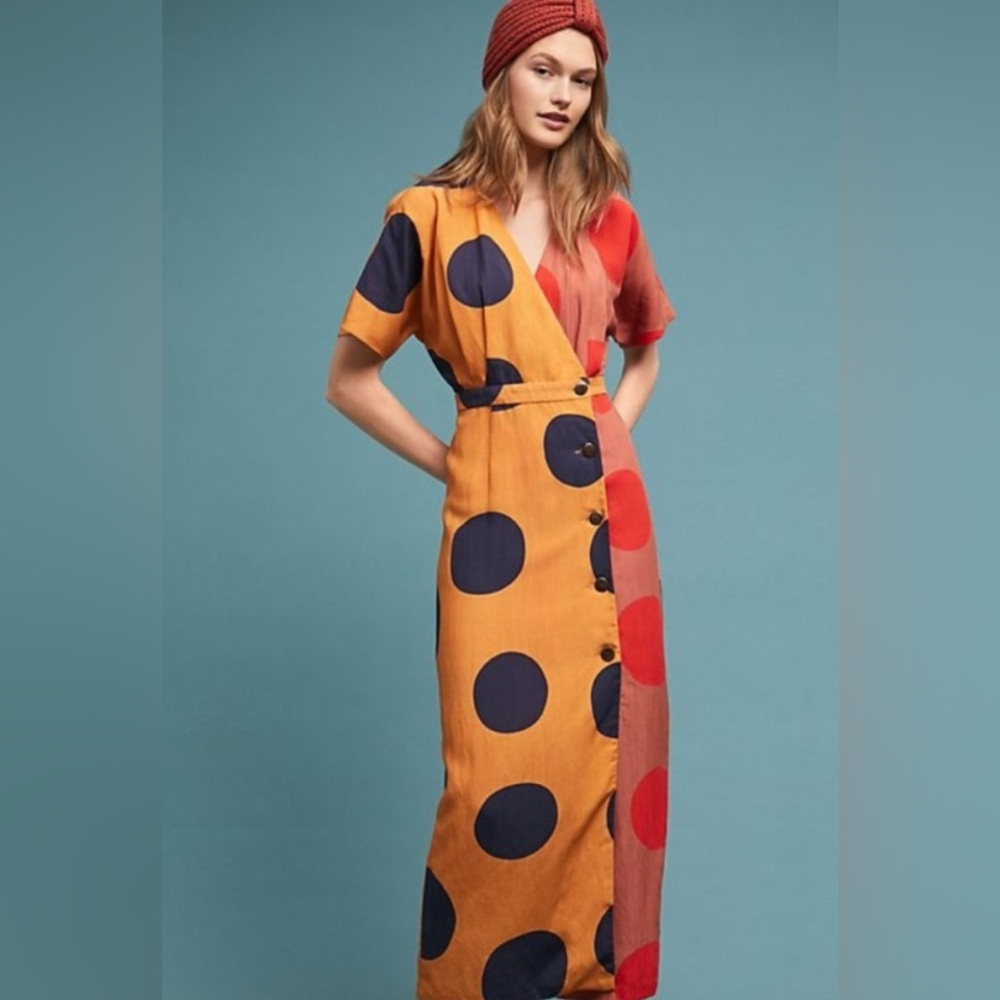 Mara Hoffman Multicolor Polka Dot Maxi Dress